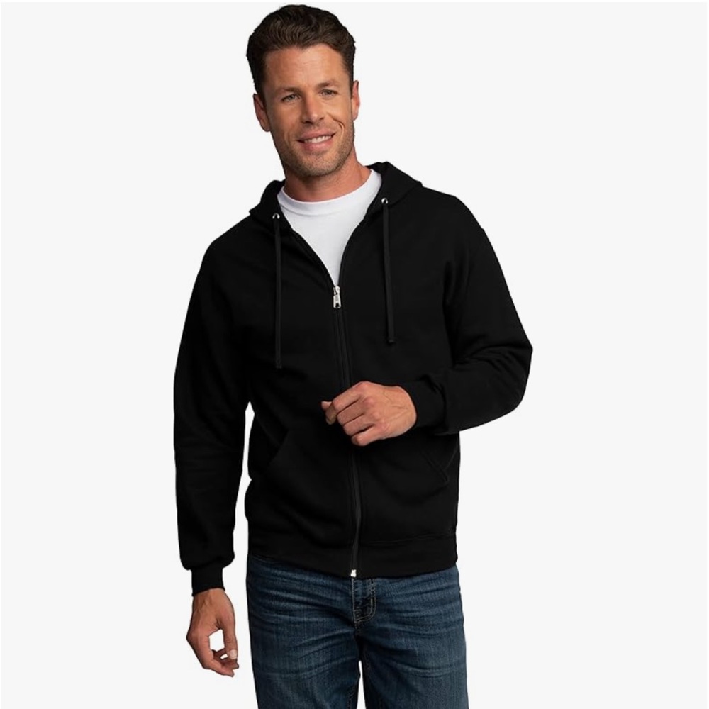 Fruit of the loom adult unisex eversoft full zip hoodie sweatshirt